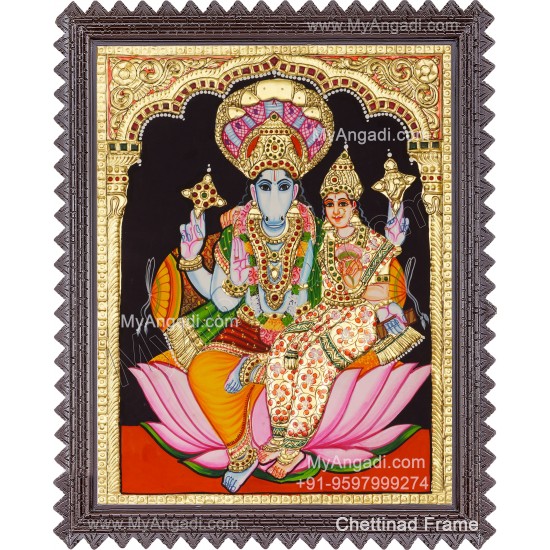 Hayagreevar Lakshmi Tanjore Painting