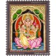 Ganesha On Lotus Tanjore Paintings
