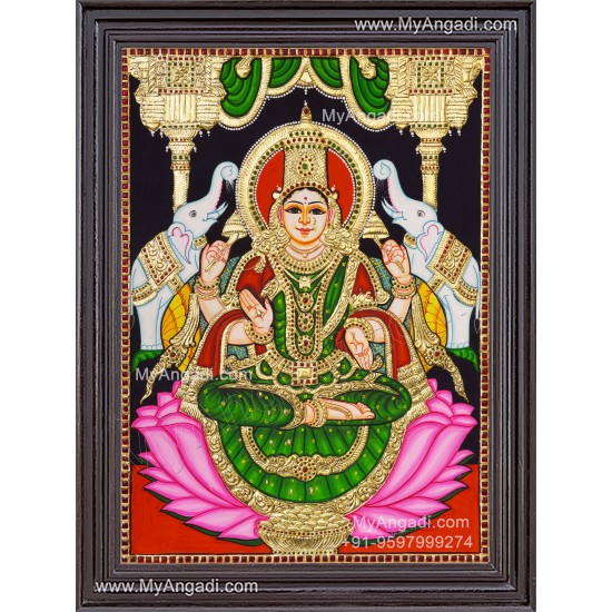 Gajalakshmi Tanjore Painting
