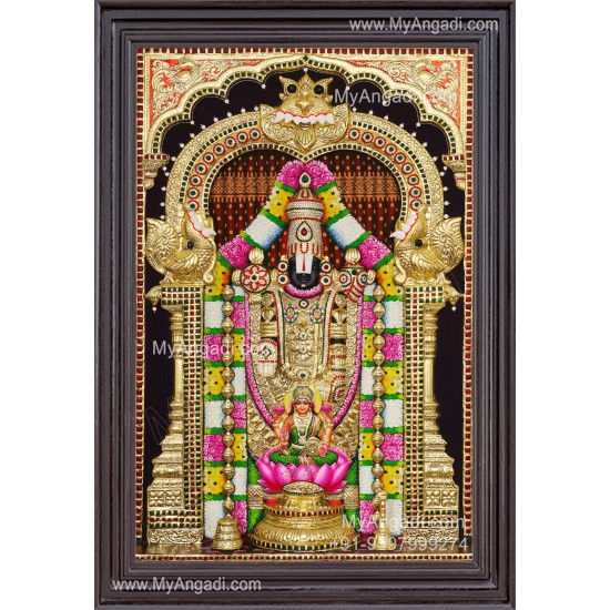 3d Balaji Lakshmi Tanjore Painting