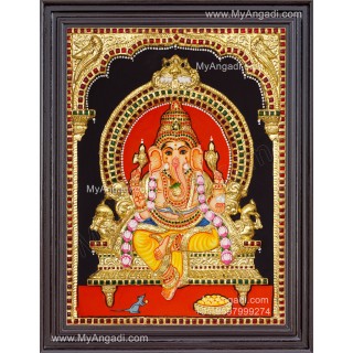 Ganesha 3D Tanjore Painting