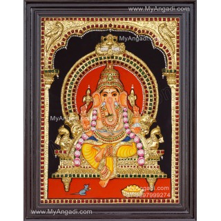 Ganapathi 3D Tanjore Painting