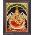 Gajalakshmi 3d Embossed Tanjore Painting