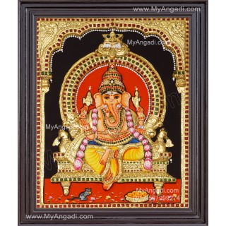 Ganesha 3D Tanjore Painting