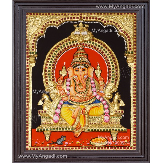 Ganesha 3D Tanjore Painting