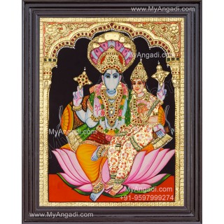 Hayagreevar Lakshmi Tanjore Painting