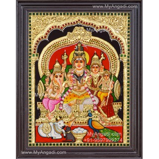 Shiva Family Tanjore Paintings
