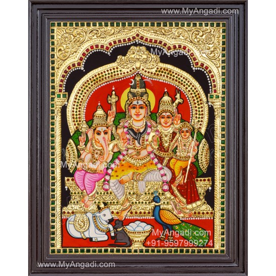 Shiva Family Tanjore Paintings