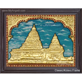 Mammallapuram Shore  temple Tanjore Painting