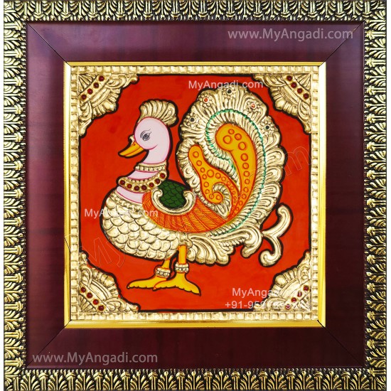 Annam Swan / Anna Pakshi Tanjore Painting