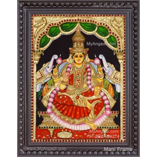 Gajalakshmi 3d Embossed Tanjore Painting