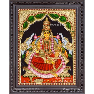 Gajalakshmi 3d Embossed Tanjore Painting