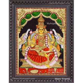 Gajalakshmi 3d Embossed Tanjore Painting