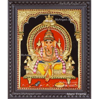 Ganesha 3D Tanjore Painting