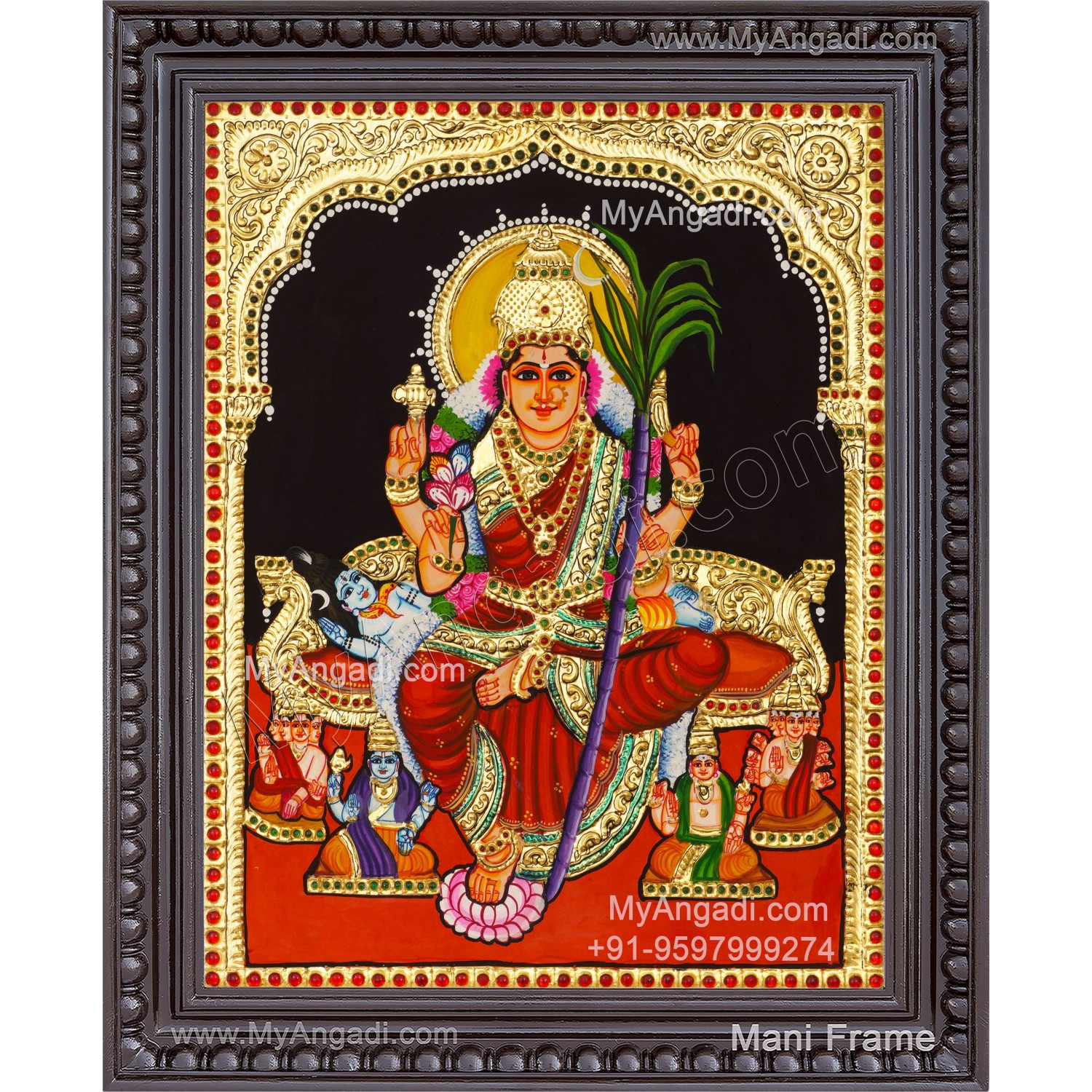 Raja Rajeswari Tanjore Painting, Amman Tanjore Painting