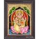 Ganesha On Lotus Tanjore Paintings