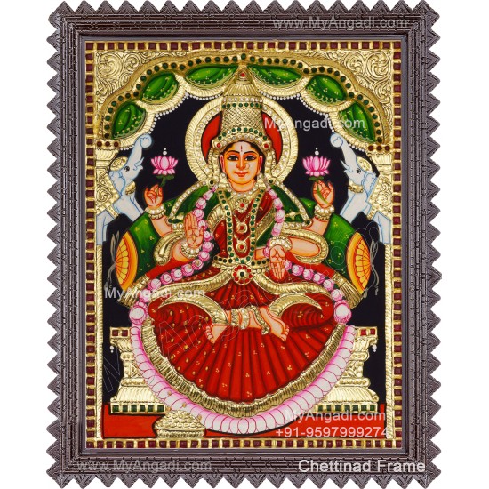 Gajalakshmi 2d Tanjore Painting