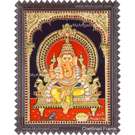 Ganesha 3D Tanjore Painting Ganesha 3D Tanjore Painting