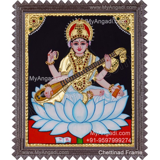 Saraswathi Tanjore Painting