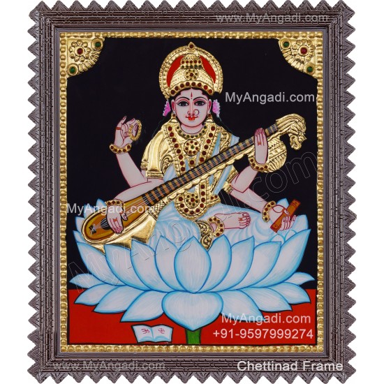 Saraswathi Tanjore Painting