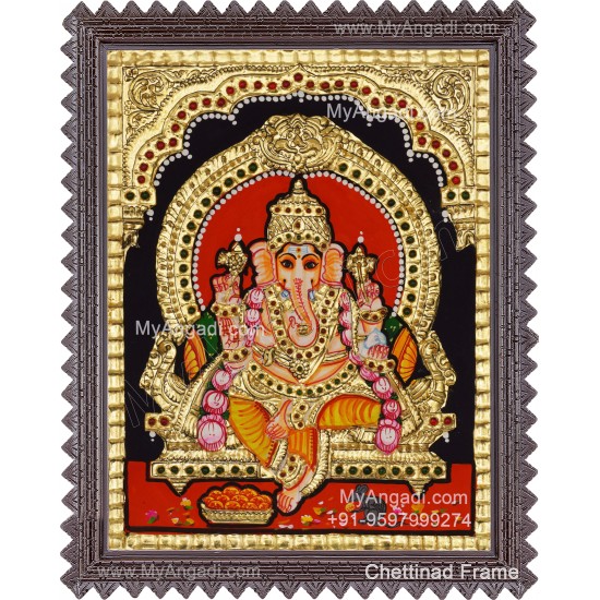 Ganesha Tanjore Painting, Ganesha Tanjore Painting