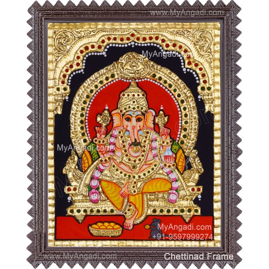 Ganesha Tanjore Painting, Ganesha Tanjore Painting