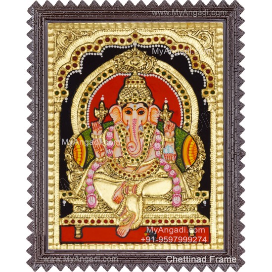 Ganesha Tanjore Painting, Ganesha Tanjore Painting