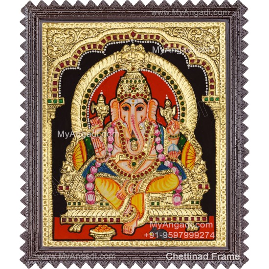 Ganesha Tanjore Painting, Ganesha Tanjore Painting