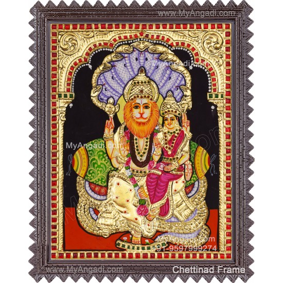 Narasimar Tanjore Painting, Lakshmi Narasimhar Tanjore Painting