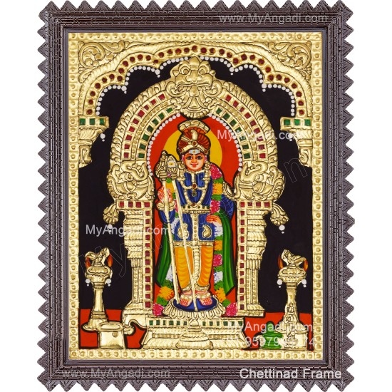 palani Raja Alangara Murugan Tanjore Painting