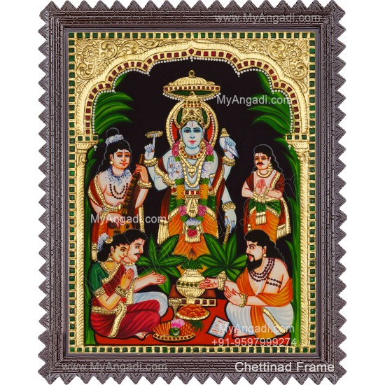 Sathyanarayana Swami Tanjore Painting