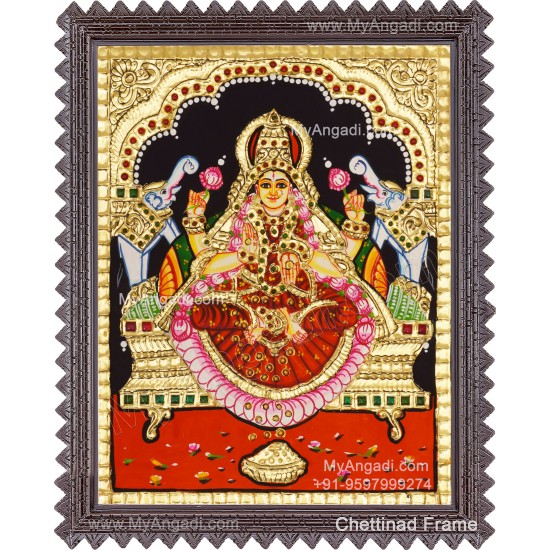 Gajalakshmi Devi Tanjore Painting