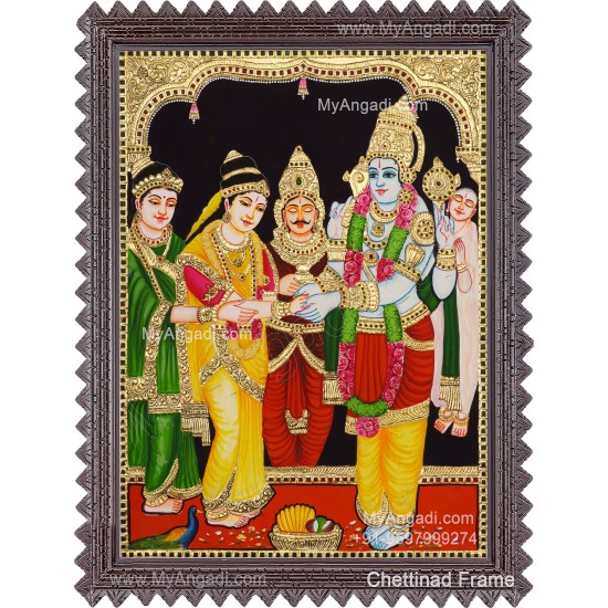 Srinivasa Kalyanam Tanjore Painting