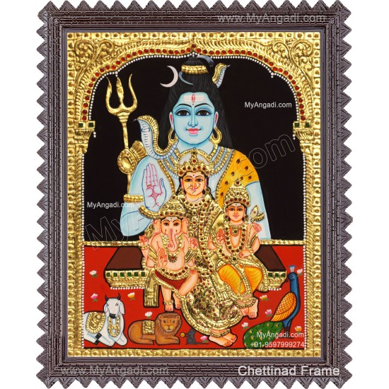 Shivan Parivar Tanjore Painting