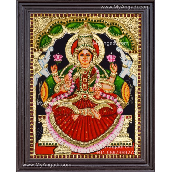 Gajalakshmi 2d Tanjore Painting
