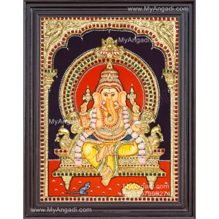 Ganesha 3D Tanjore Painting