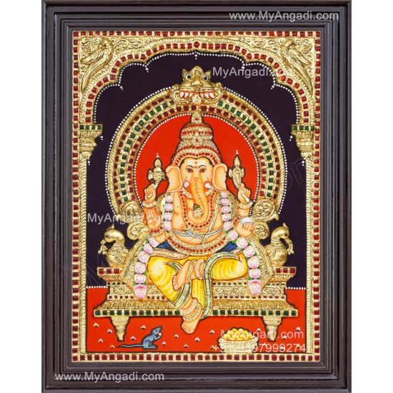 Ganesha 3D Tanjore Painting Ganesha 3D Tanjore Painting