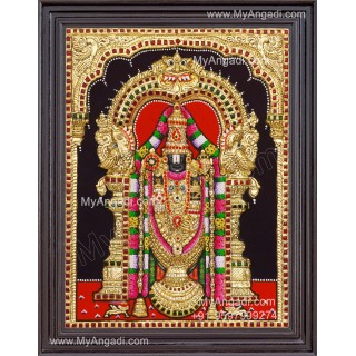 Venkatachalapathy 3D Tanjore Painting