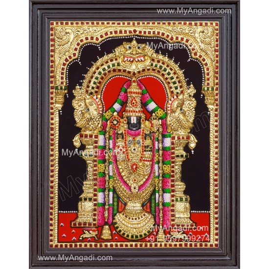 Venkatachalapathy 3D Tanjore Painting