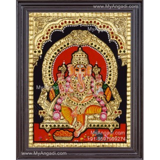 Ganesha Tanjore Painting, Ganesha Tanjore Painting