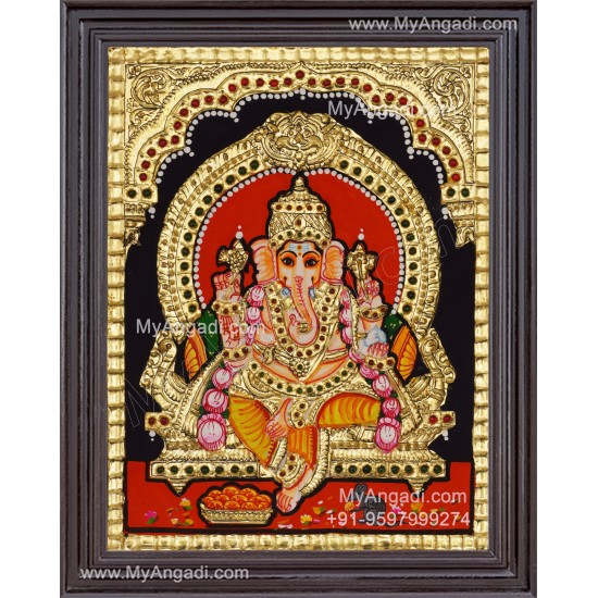 Ganesha Tanjore Painting, Ganesha Tanjore Painting