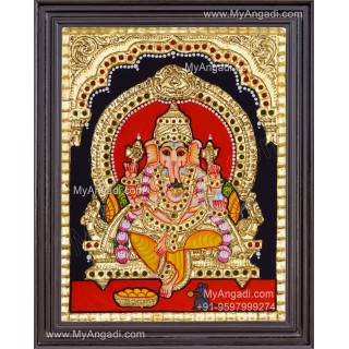 Ganesha Tanjore Painting, Ganesha Tanjore Painting