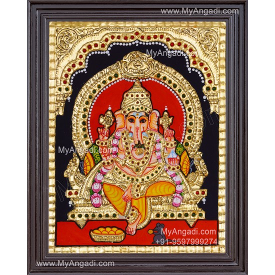 Ganesha Tanjore Painting, Ganesha Tanjore Painting