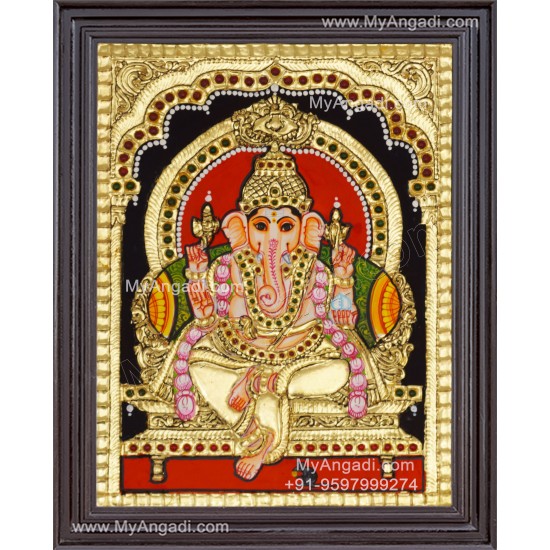 Ganesha Tanjore Painting, Ganesha Tanjore Painting