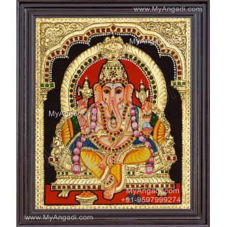 Ganesha Tanjore Painting, Ganesha Tanjore Painting