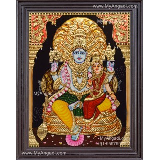 Perumal and Lakshmi Devi Tanjore Painting