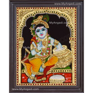Butter Krishna Tanjore Painting