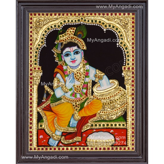Butter Krishna Tanjore Painting