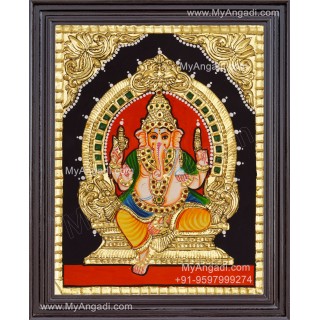 Ganesha Tanjore Painting, Ganesha Tanjore Painting