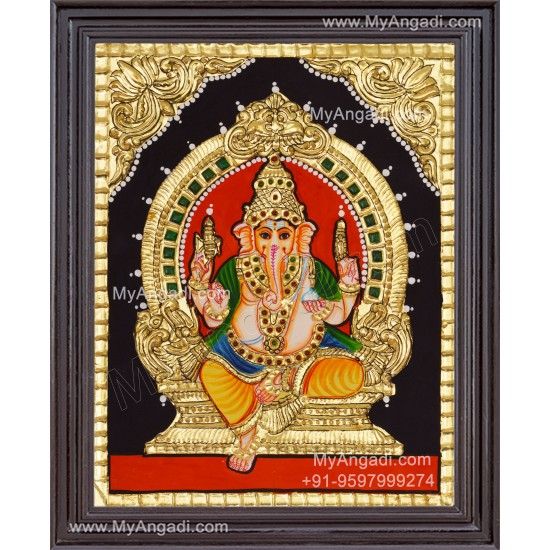 Ganesha Tanjore Painting, Ganesha Tanjore Painting